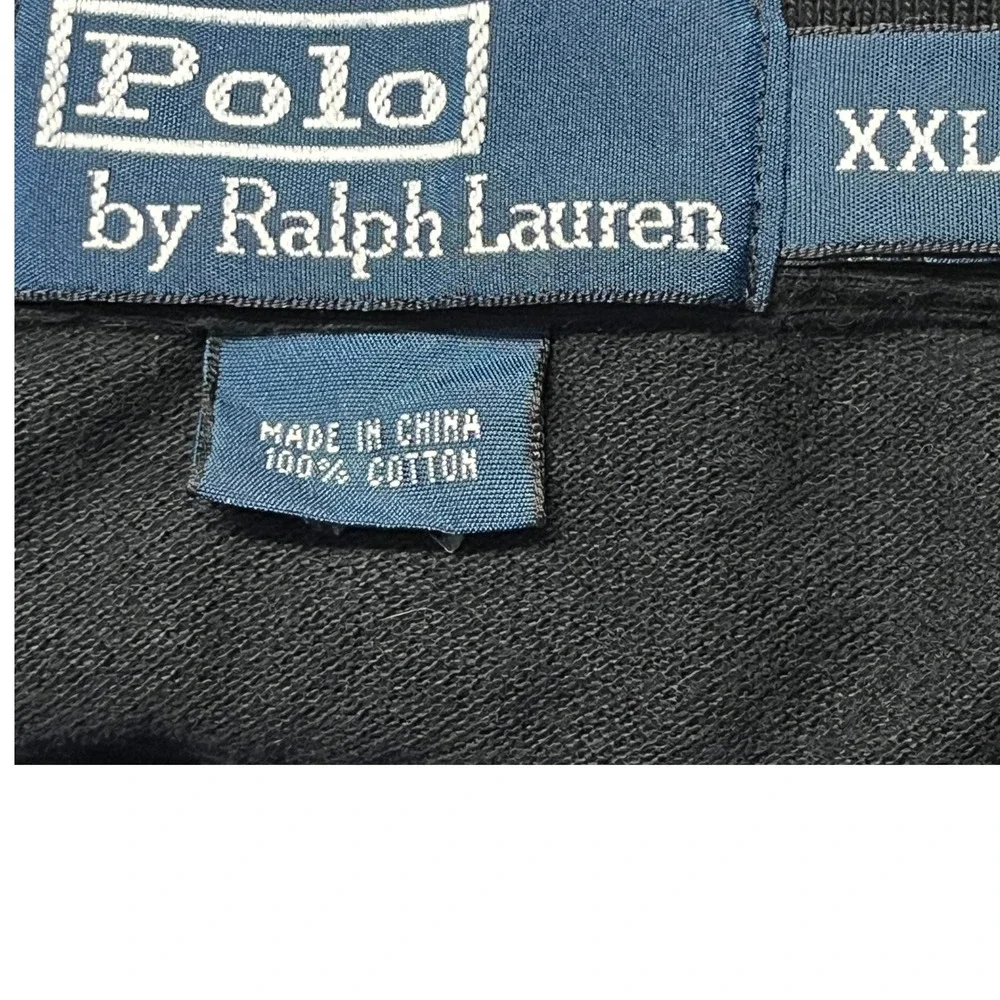 Polo Ralph Lauren Polo Shirt XXL Black Purple Pony Short Sleeve Mesh Cotton
